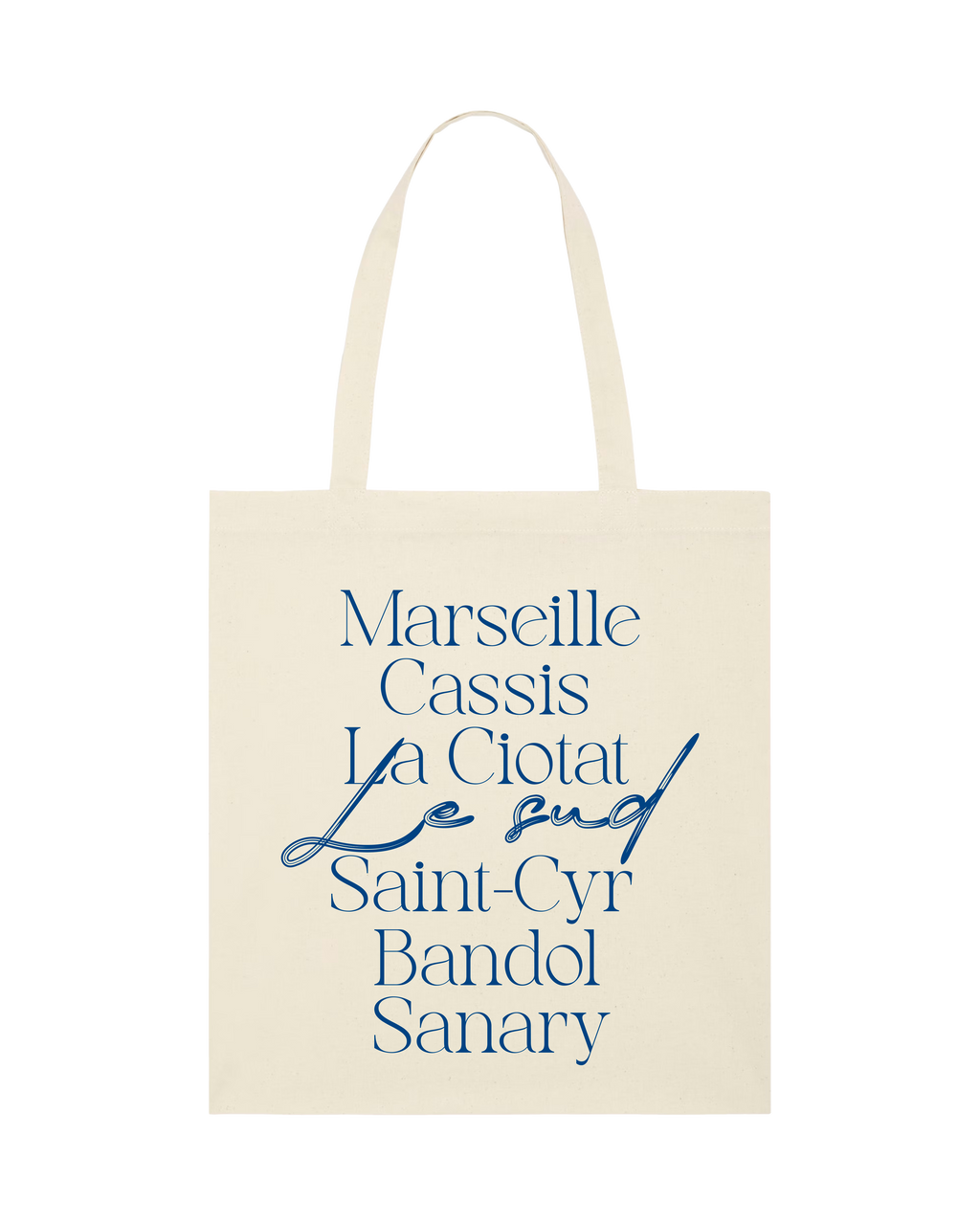 Le Tote-bag du sud - Crème/Bleu