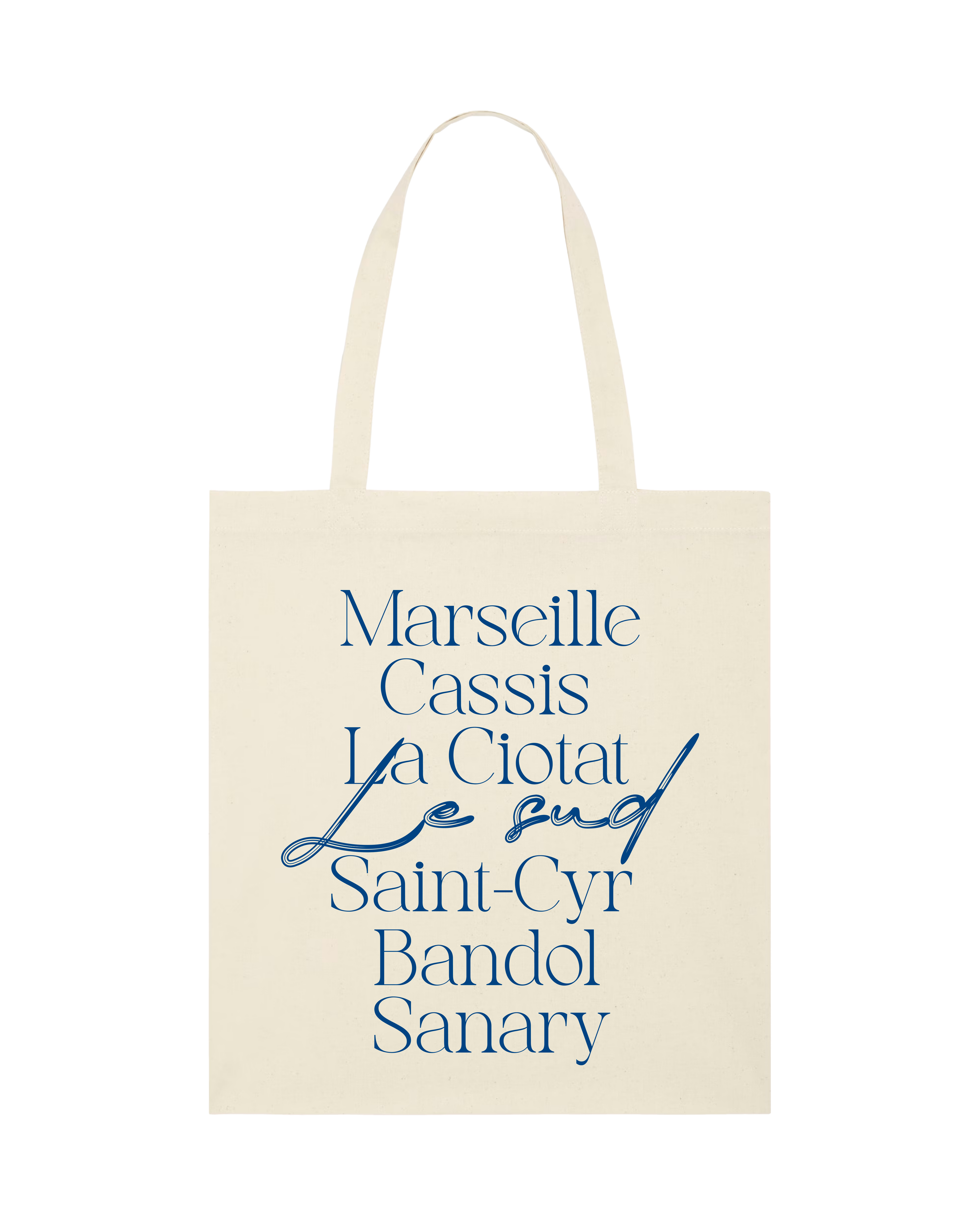 Le Tote-bag du sud - Crème/Bleu