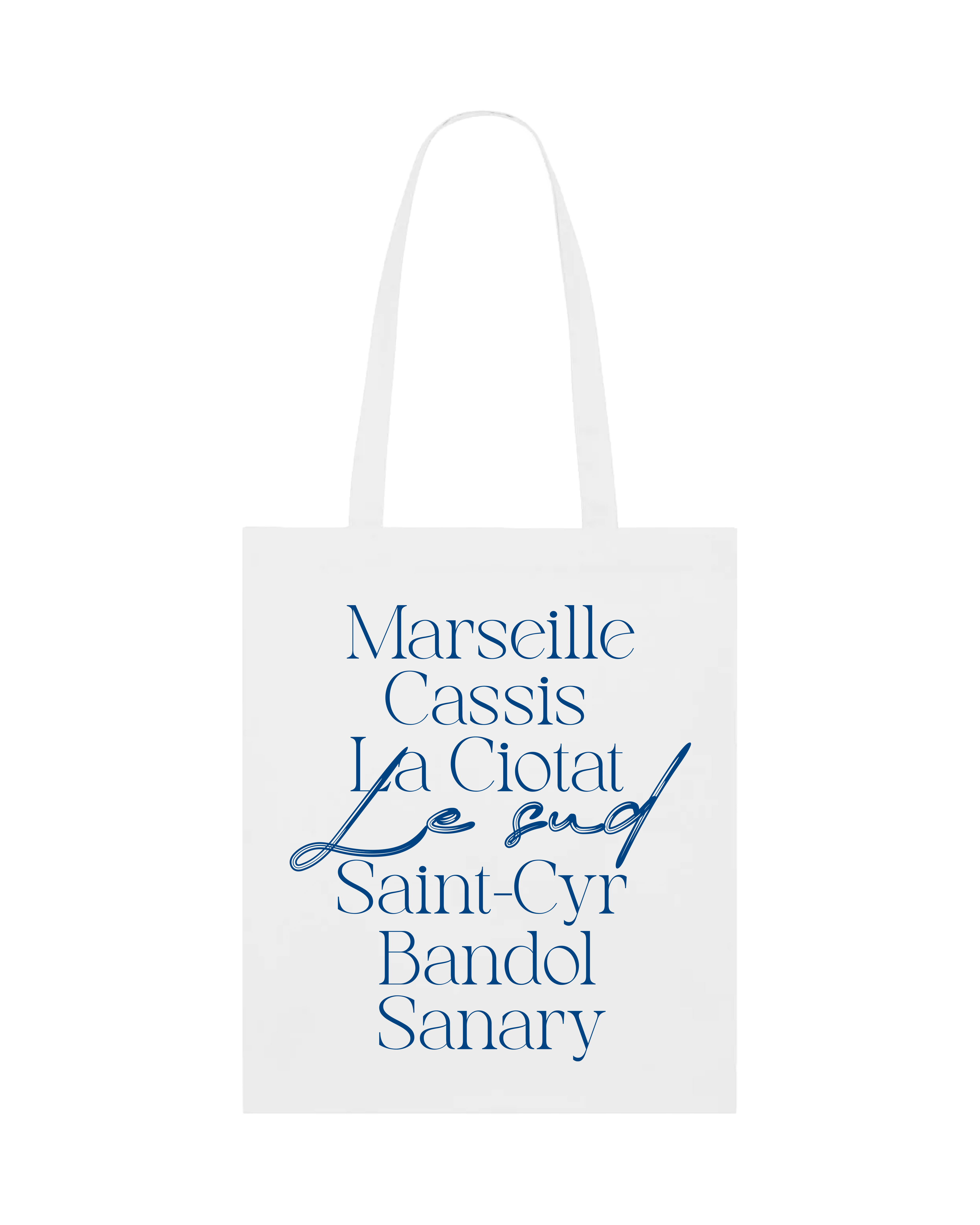 Le Tote-bag du sud - Blanc/Bleu