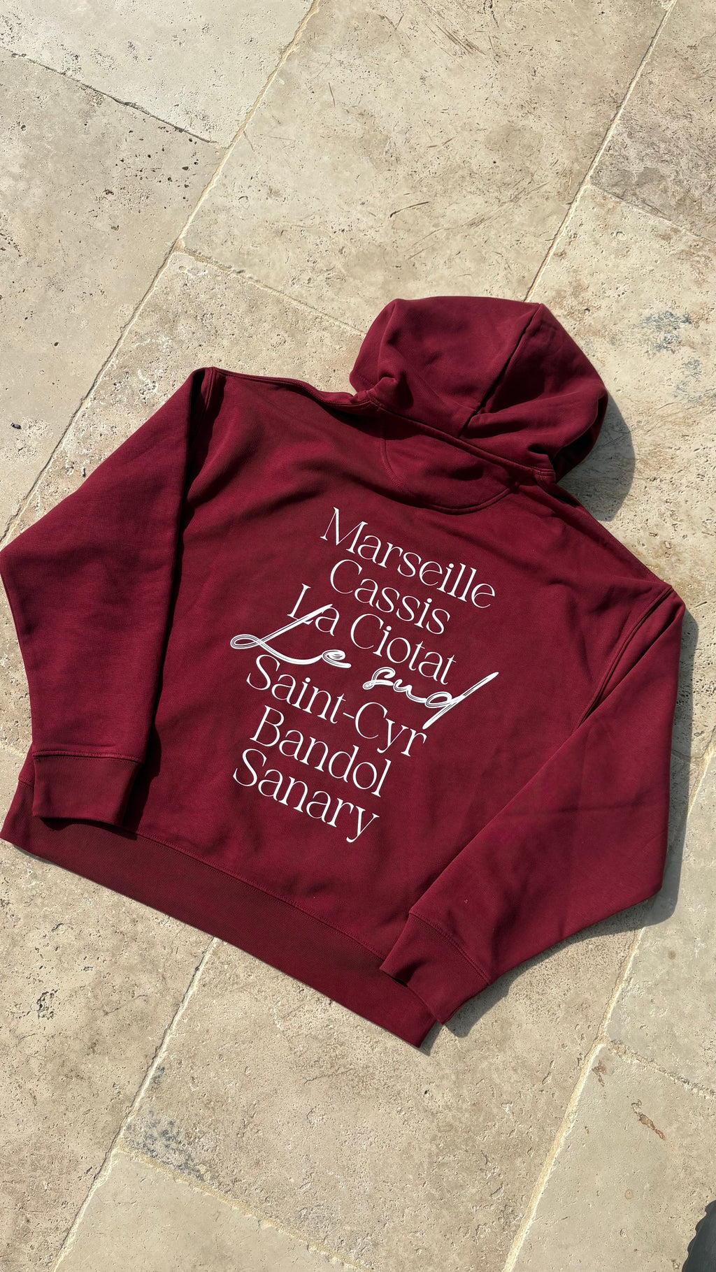 Sweat à capuche Bordeau - Le Sud