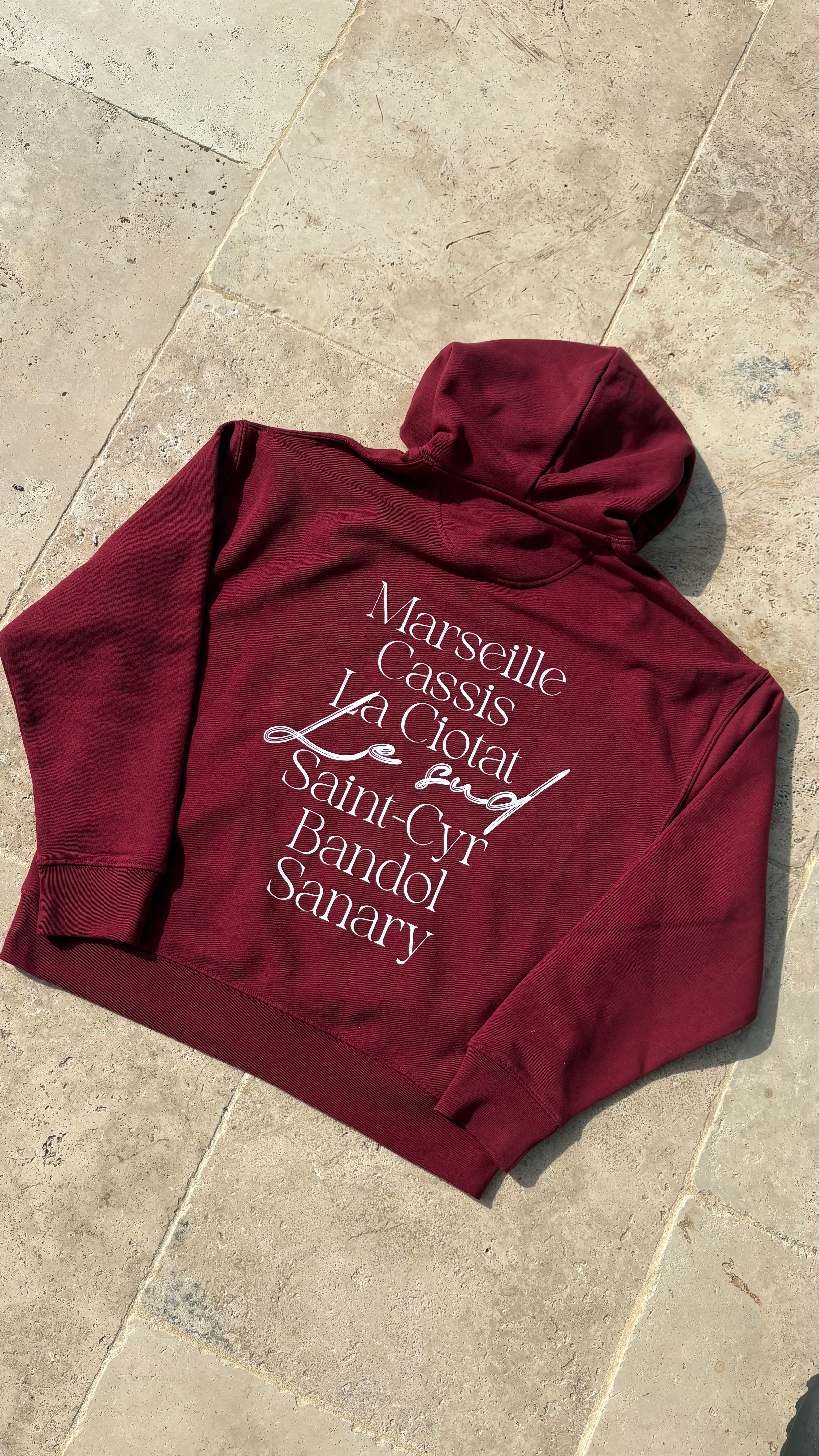 Sweat à capuche Bordeau - Le Sud