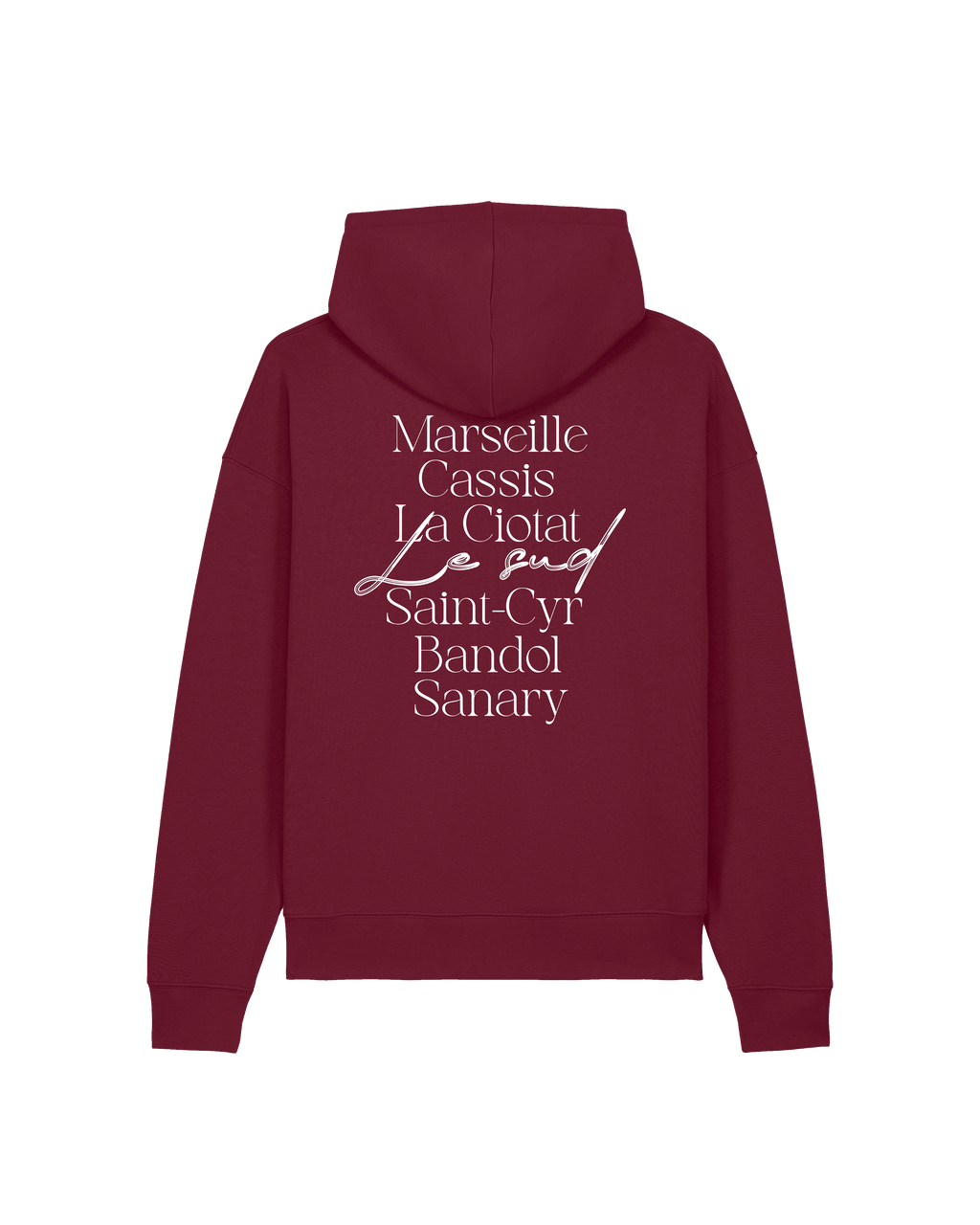 Sweat à capuche Bordeau - Le Sud