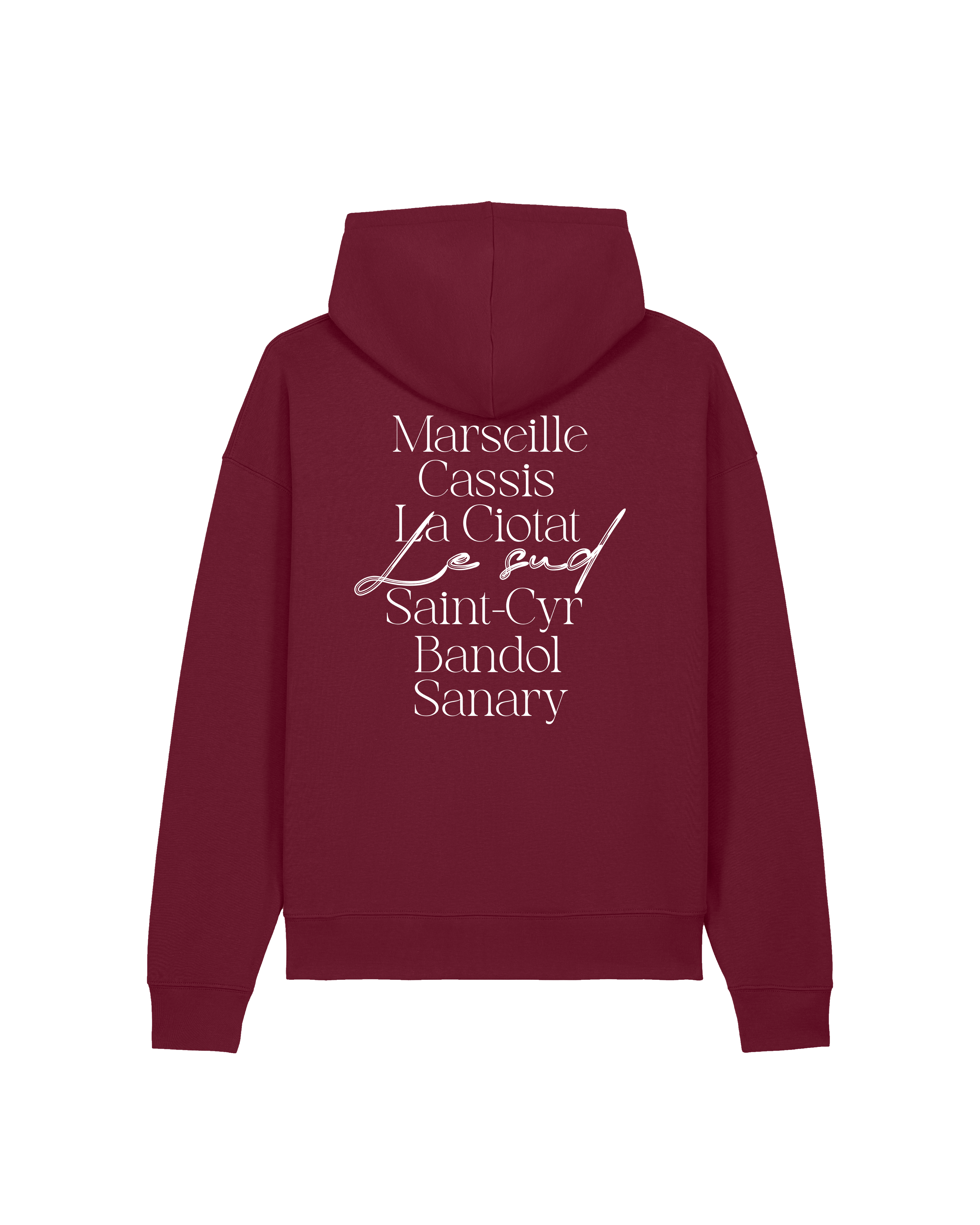 Sweat à capuche Bordeau - Le Sud